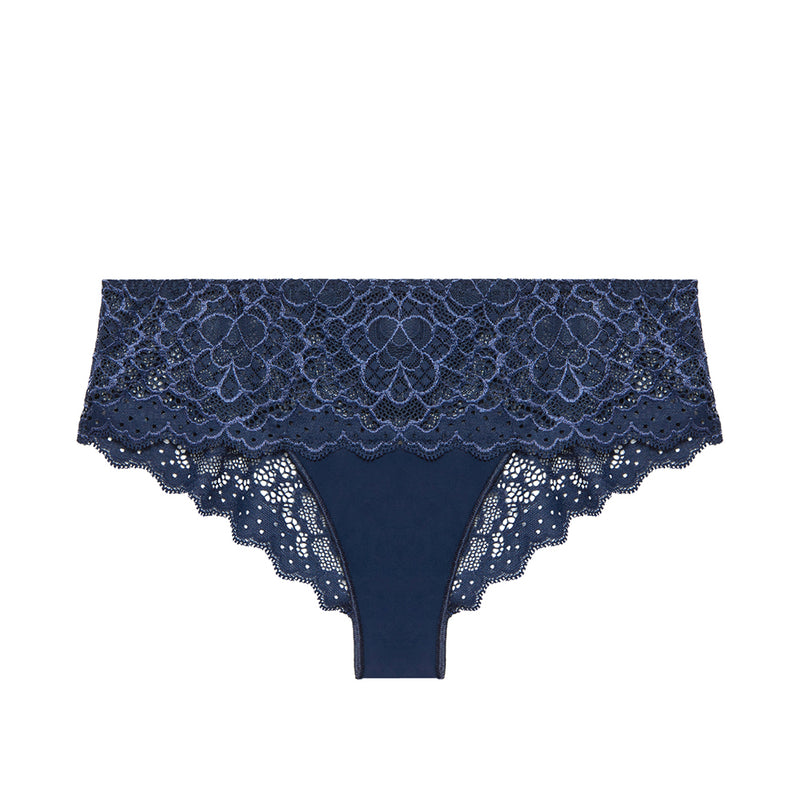 navy lace brief