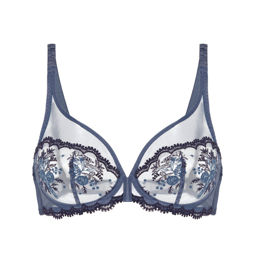 blue lace bra