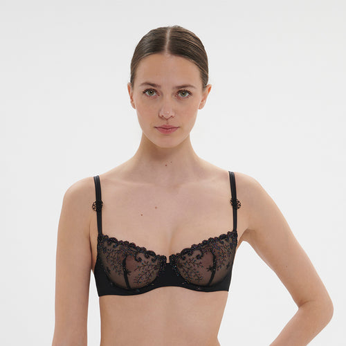 lace half cup bra