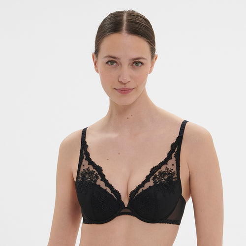 simone perele black push up bra