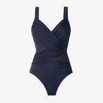 navy slimming swimsuit