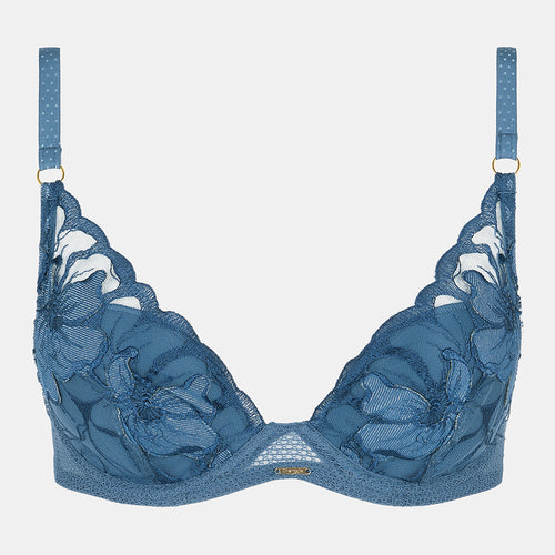 chantelle blue plunge bra