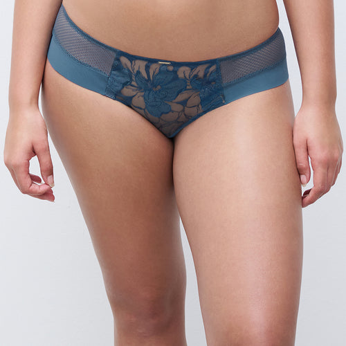 chantelle blue lace shorty