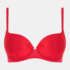 chantelle red t shirt bra