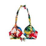 Fabia Flower Print Underwired Halter Bikini Top