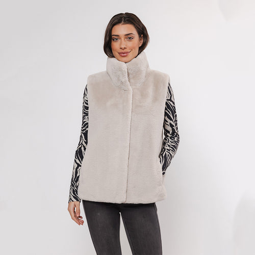 faux fur waistcoat