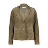 red button olive corduroy blazer