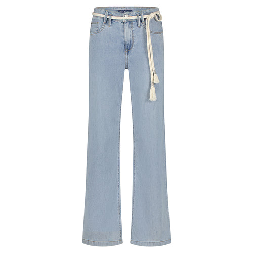 red button wide leg jeans