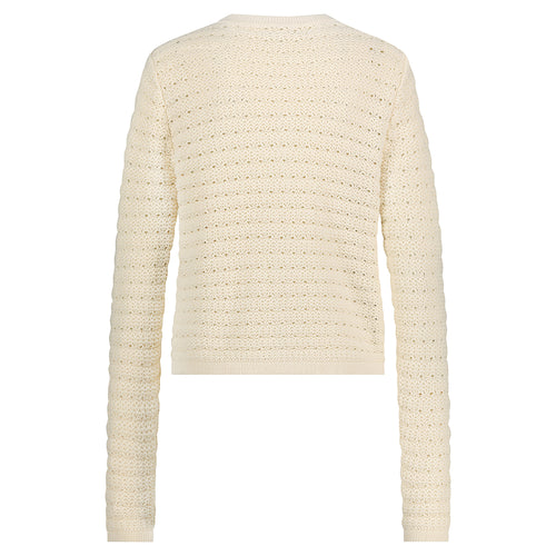 cream knitted jacket