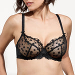 empreinte black half cup bra tess