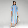 vilagallo blue long shirt dress