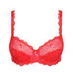 marie jo red lace bra